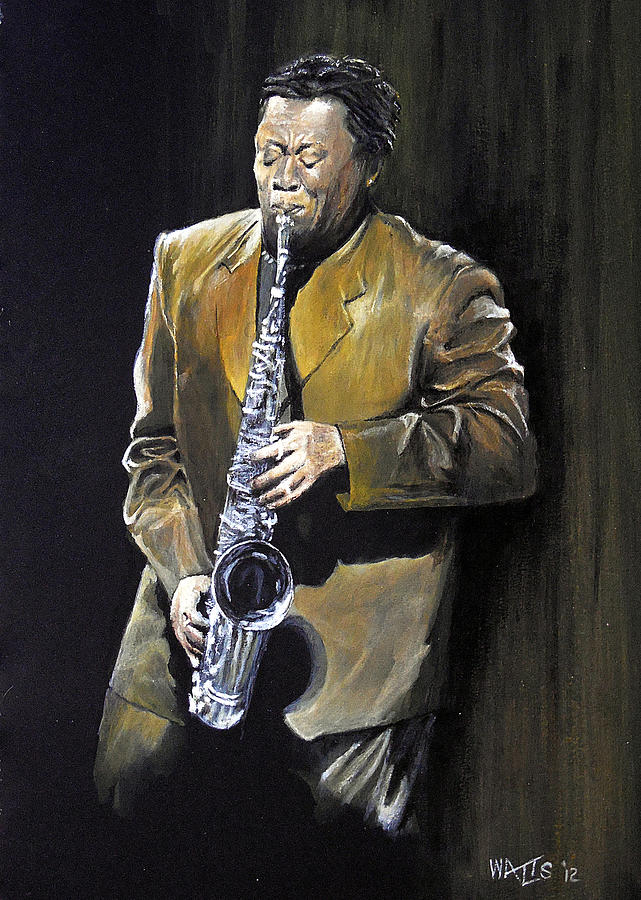 The Big Man - Clarence Clemons Painting by William Walts