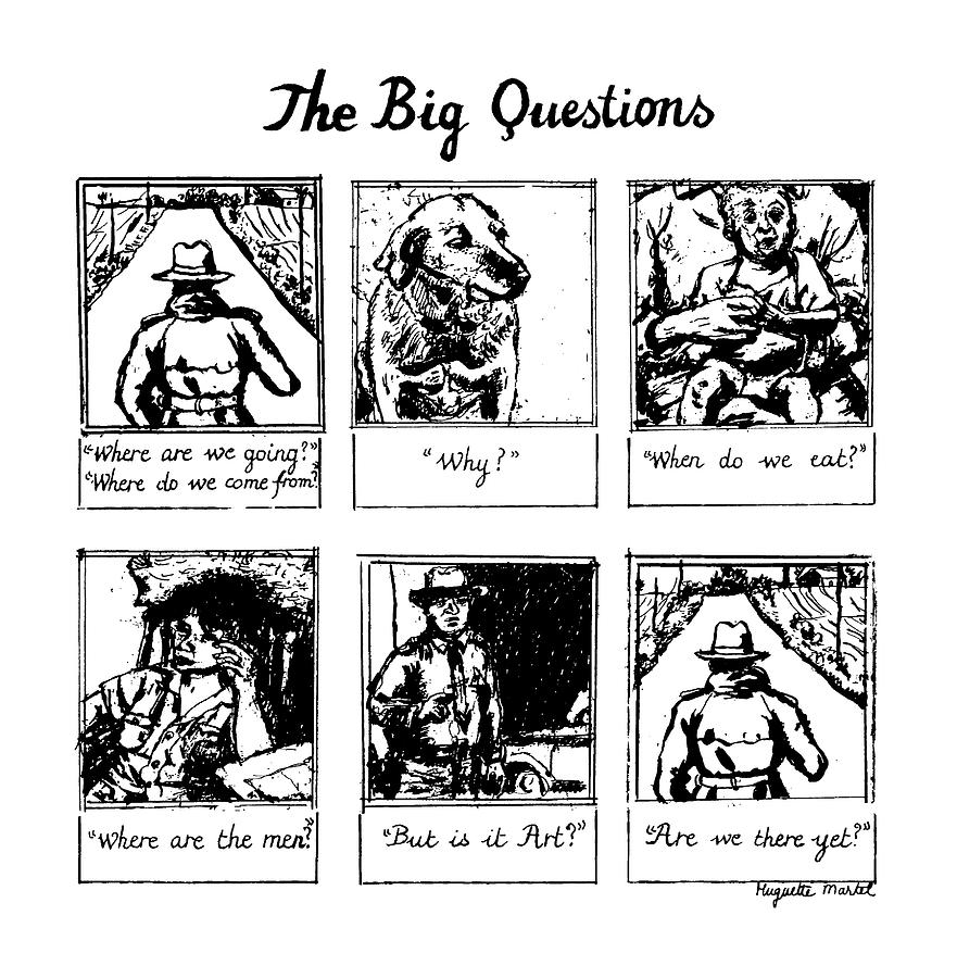 The Big Questions Drawing by Huguette Marte