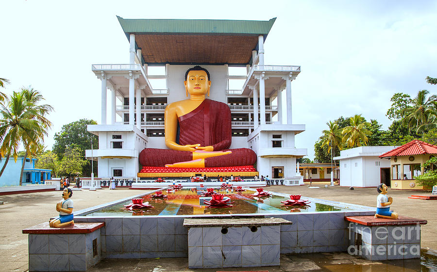 The big sitting buddha in Matara on the tropical island of Sri Lanka Photograph by Gina Koch