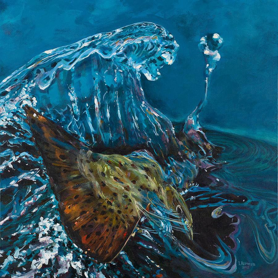The Big Splash Painting by Les Herman