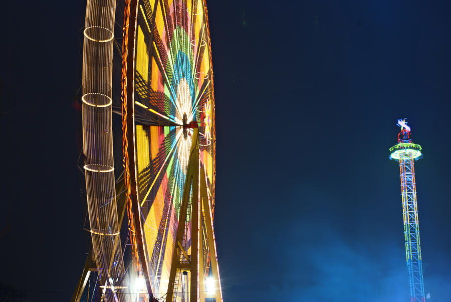 Seasons Digital Art - The big wheel by Nathan Wright