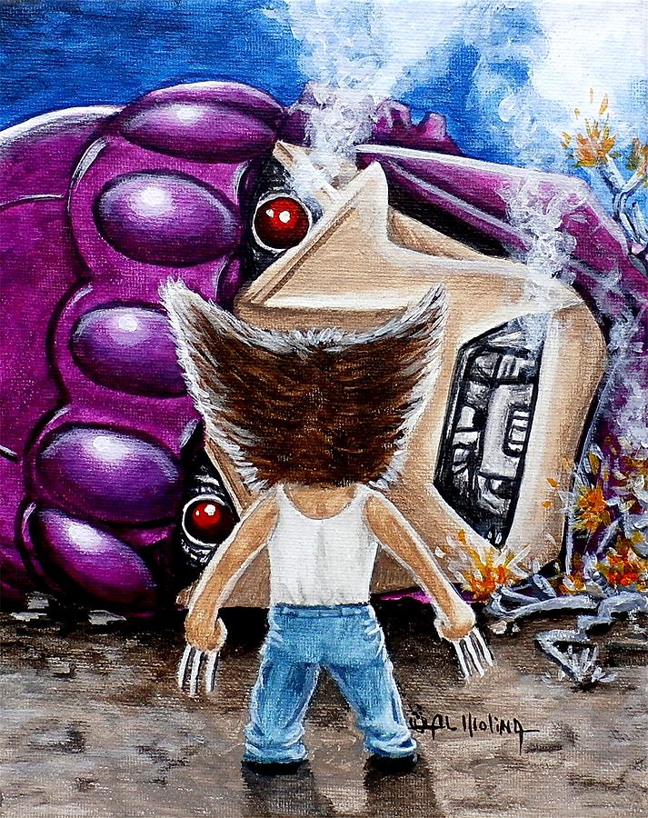 The Bigger they are The harder they fall Bub Painting by Al  Molina