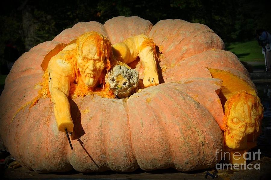 The Biggest Halloween Pumpkin Photograph by Dora Sofia Caputo