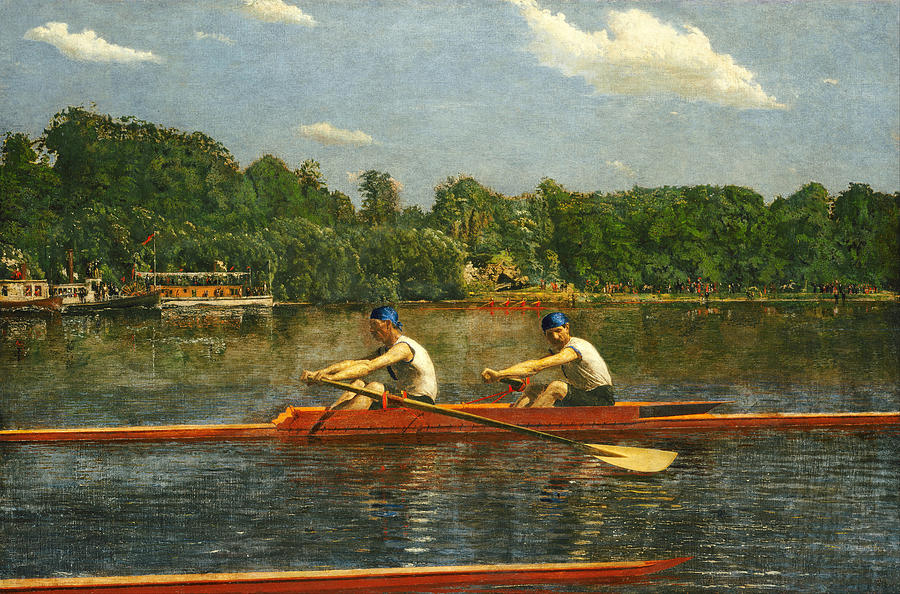Thomas Eakins Painting - The Biglin Brothers Racing by Thomas Eakins