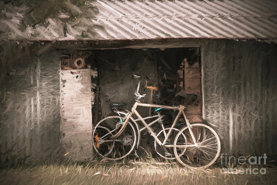 Vintage Photograph - The bike shed by Jorgo Photography
