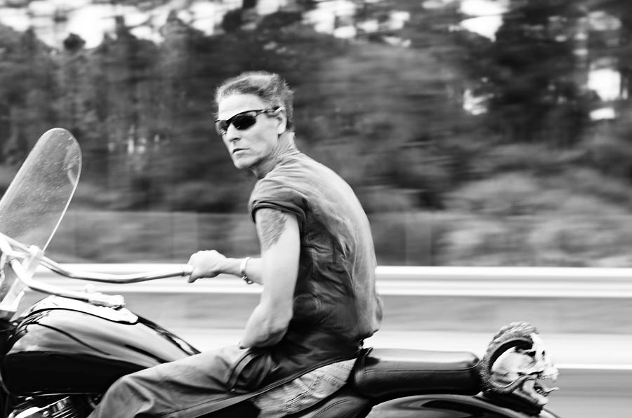 Motorcycle Photograph - The Biker by Laura Fasulo