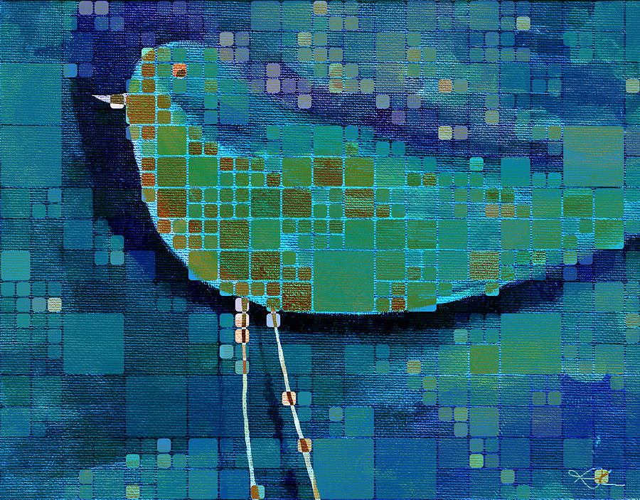 The Bird - mdsa03bll Painting by Variance Collections