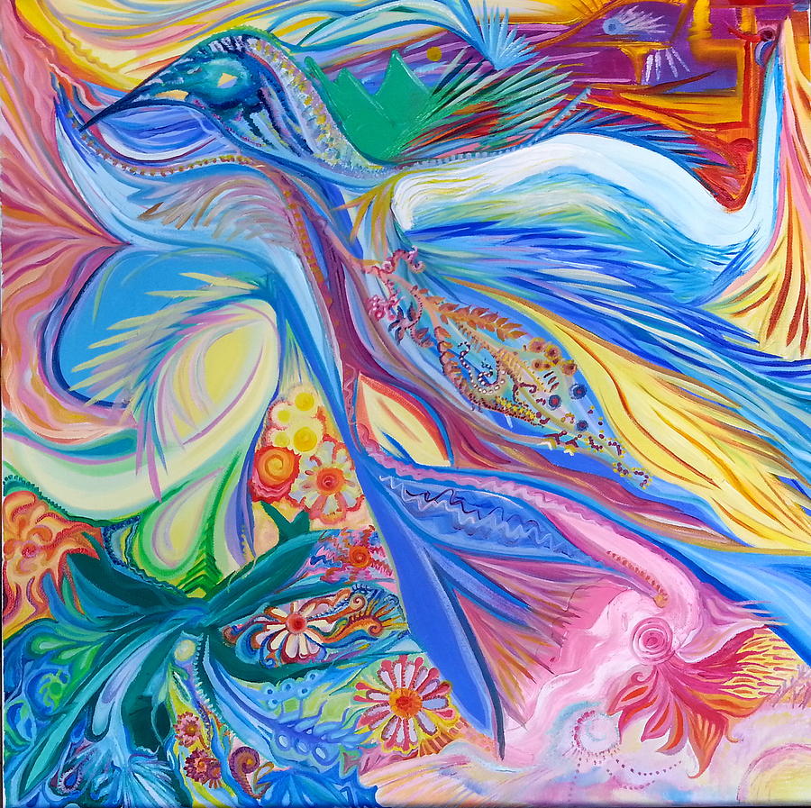 The Bird Of Paradise Painting By Marie-chantal Kindou - Fine Art America