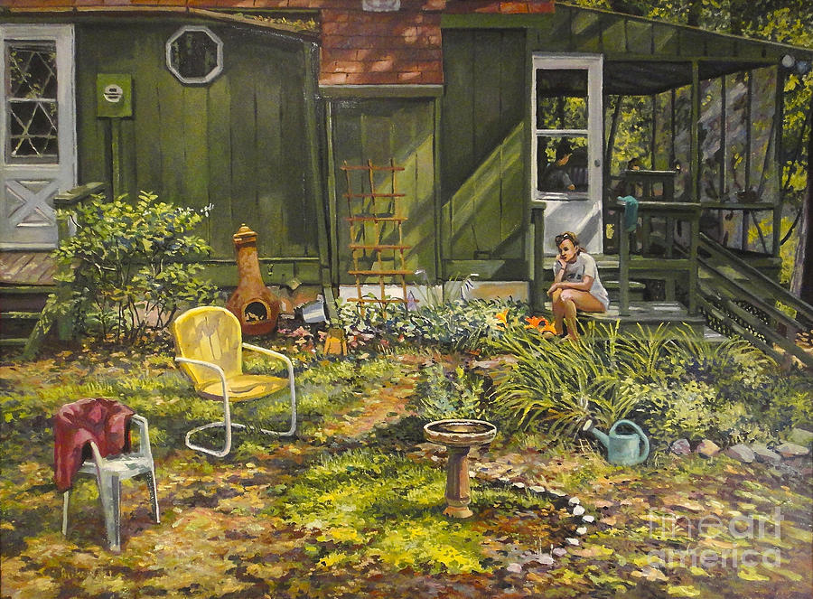 Summer Painting - The Birdbath by William Bukowski