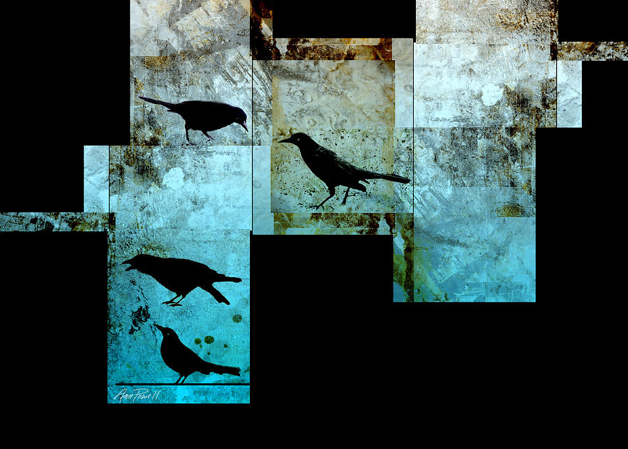 The Birds abstract - art Digital Art by Ann Powell