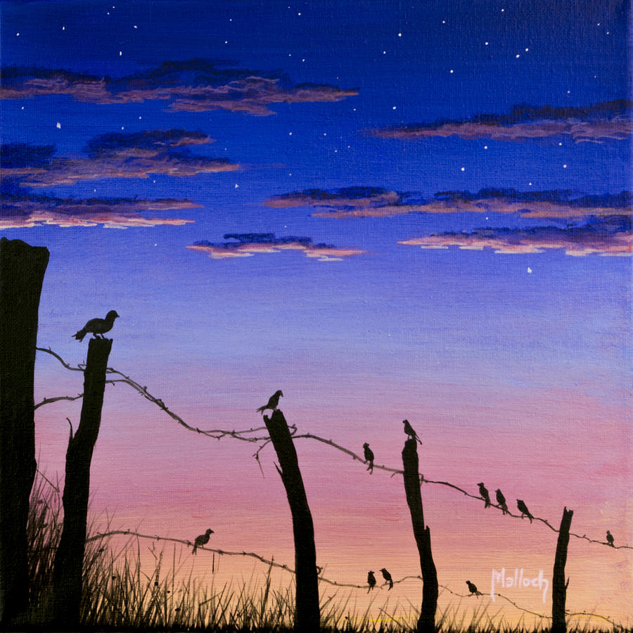 The Birds - Morning Has Broken Painting by Jack Malloch