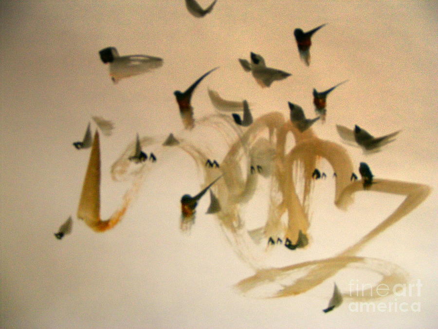 Gouache Painting - The Birds by Nancy Kane Chapman