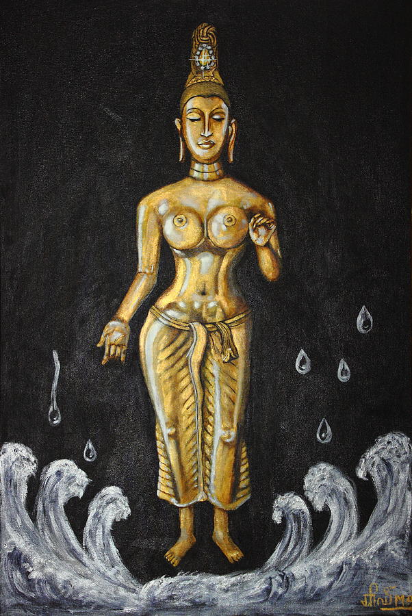 The Birth of Tara Painting by Greeshma Manari
