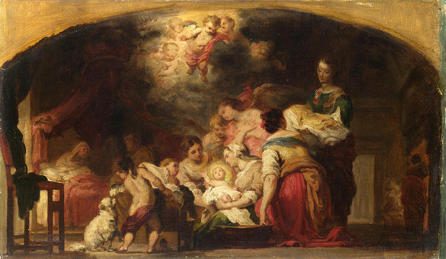 The Birth of the Virgin Painting by After Bartolome Esteban Murillo