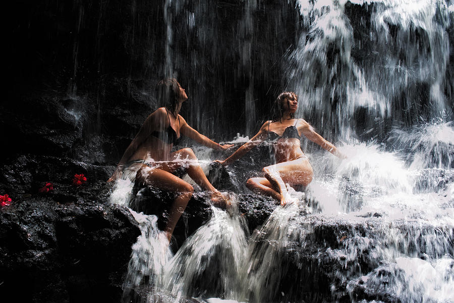 The Birth of the Double Star. Anna at Eureka Waterfalls. Mauritius. TNM Photograph by Jenny Rainbow