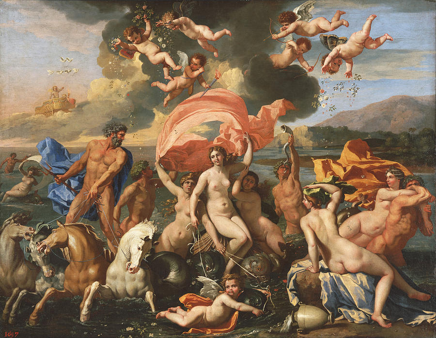 Nicolas Poussin Painting - The Birth of Venus by Nicolas Poussin