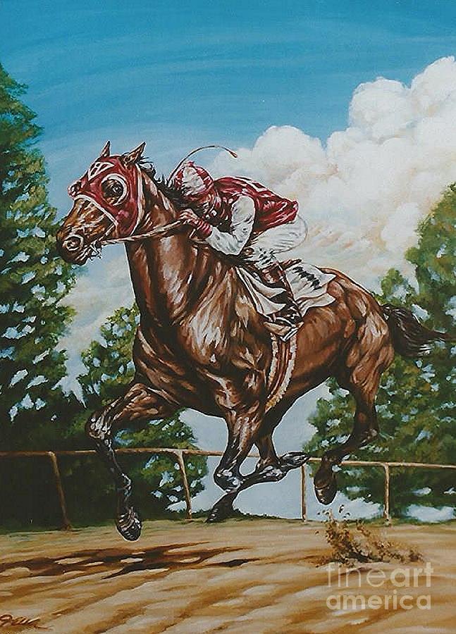 Seabiscuit Painting - The Biscuit by Jo-Ellen Linkow