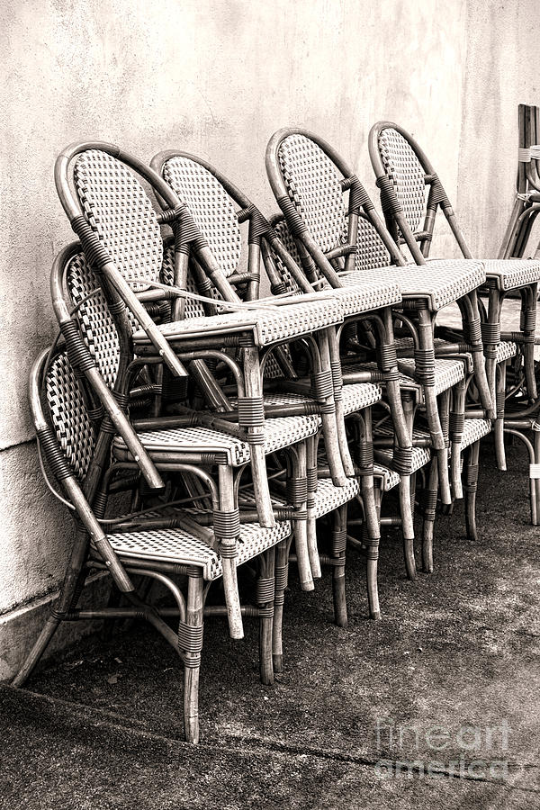 Furniture Photograph - The Bistro Has Closed by Olivier Le Queinec