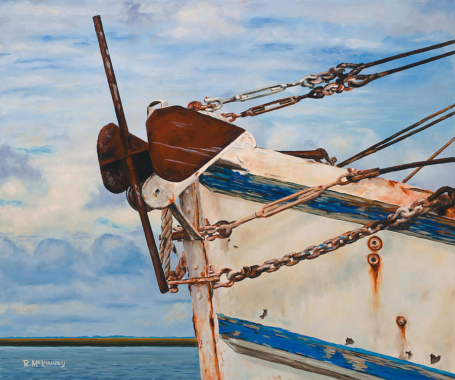 Boat Painting - the B.J. Henry by Rick McKinney