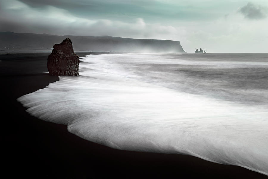 Landscape Photograph - The Black Beach by Liloni Luca