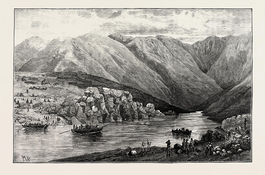 The Black Mountain Expedition Flying Bridge Drawing by English School ...