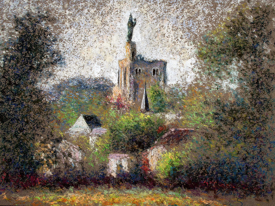 Impressionism Painting - The Black Virgin In Montbazon  by Pierre VALLON