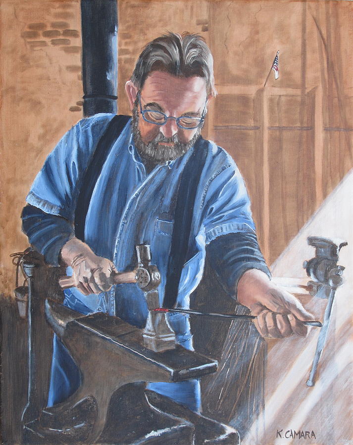 The Blacksmith Painting by Kathie Camara