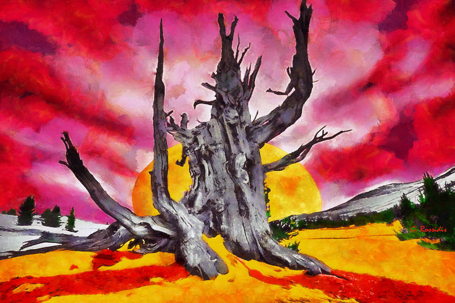 The bleeding tree Painting by George Rossidis