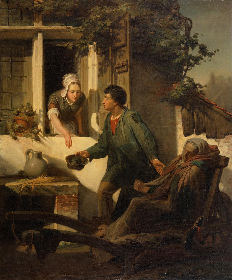 Lawrence Alma Tadema Painting - The Blind Beggar by Lawrence Alma-Tadema