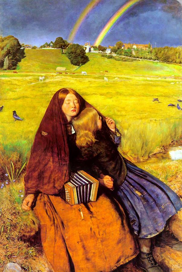 Book Digital Art - The Blind Girl by John Everett Millais