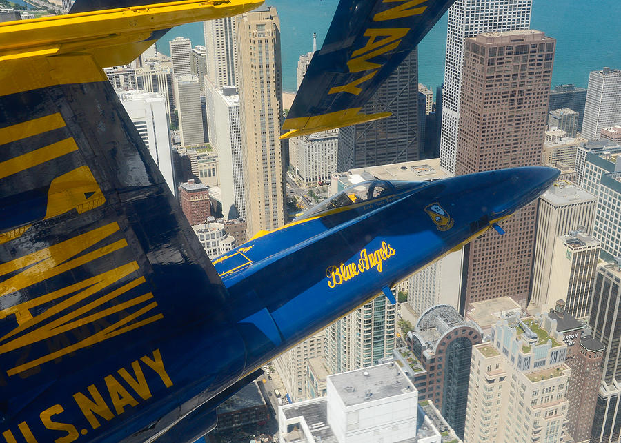 The Blue Angels over Chicago Photograph by JC Findley