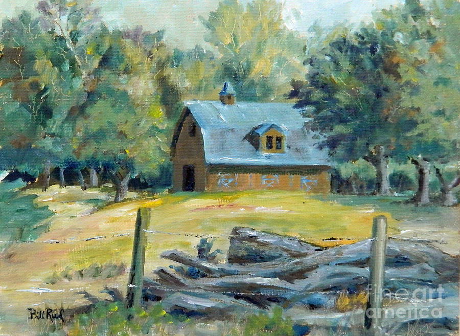 Landscape Painting - The Blue Barn by William Reed