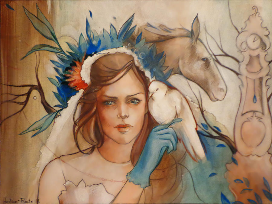 The Blue Bird Painting by Jacqueline Hudson