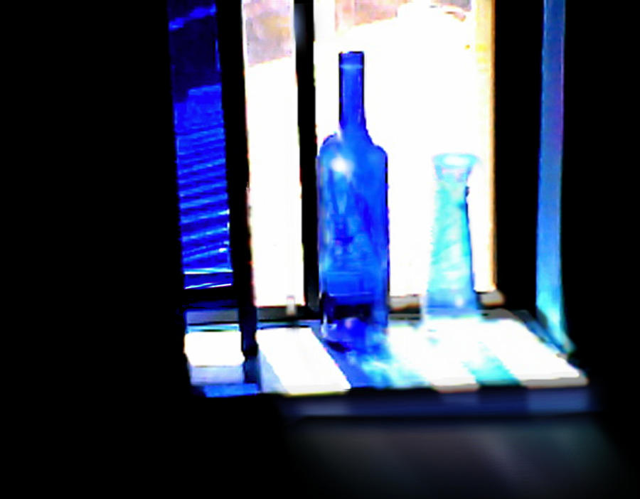 The Blue Bottle Digital Art by Hartmut Jager