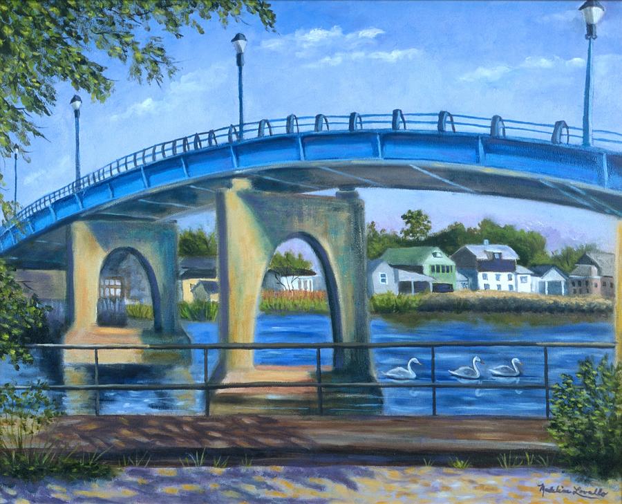 The Blue Bridge Painting by Madeline  Lovallo