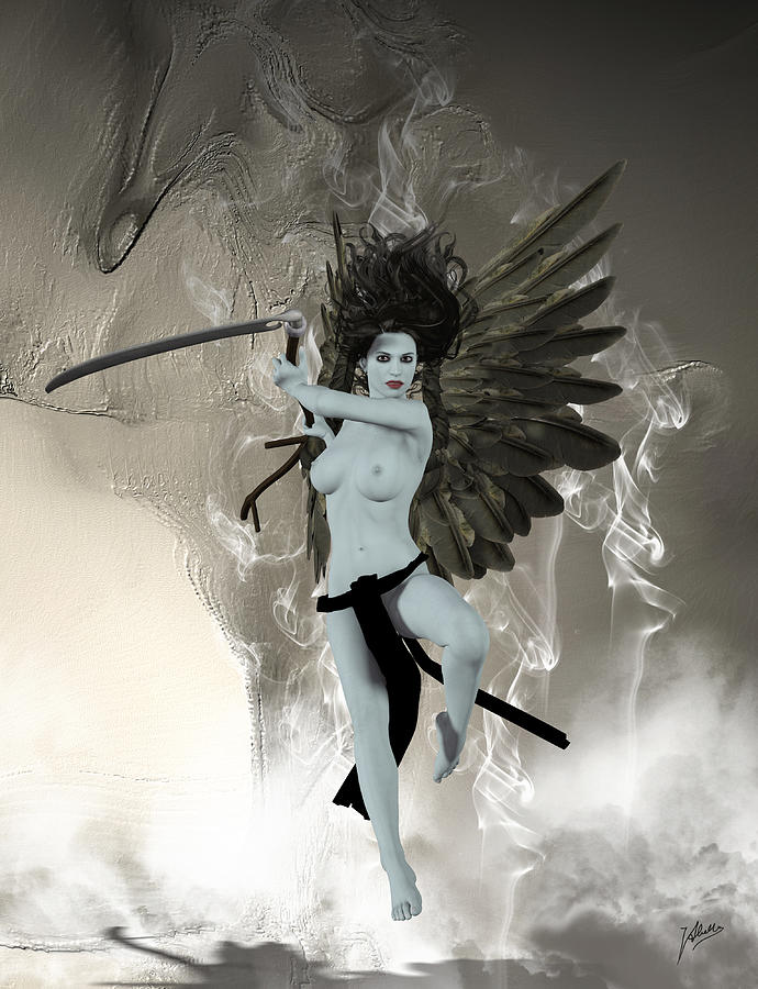 Pretty Woman Movie Digital Art - The blue death by Quim Abella