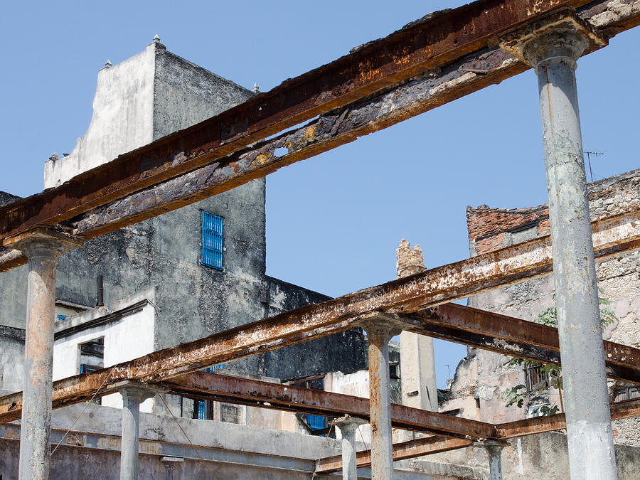Architecture Photograph - The Blue Door 1 Havana Cuba by Rob Huntley