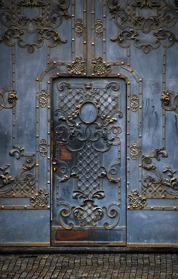 Blue door Photograph by Jaroslaw Blaminsky