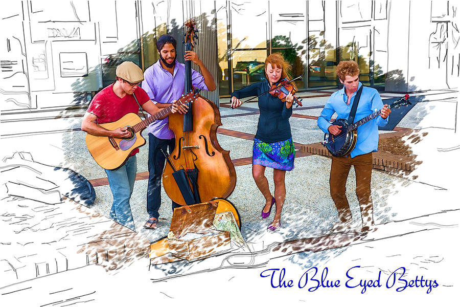 The Blue Eyed Bettys Mixed Media by John Haldane