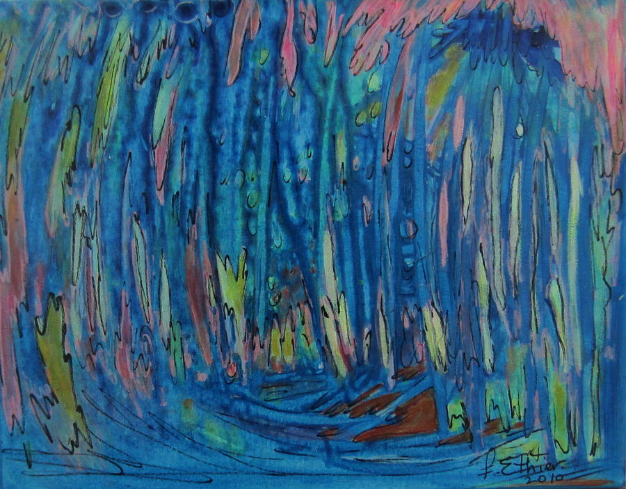 The Blue Forest Painting by Francine Ethier