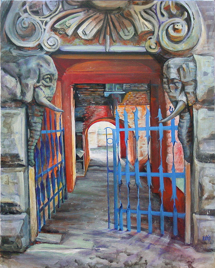 The Blue Gate Painting by Marina Gnetetsky