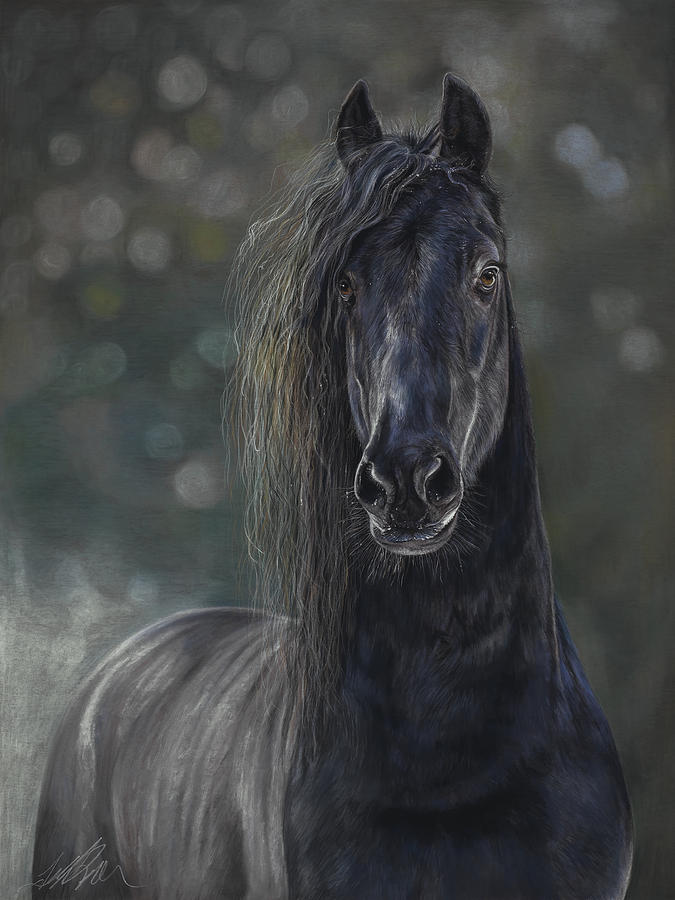 The Blue Horse Painting by Terry Kirkland Cook