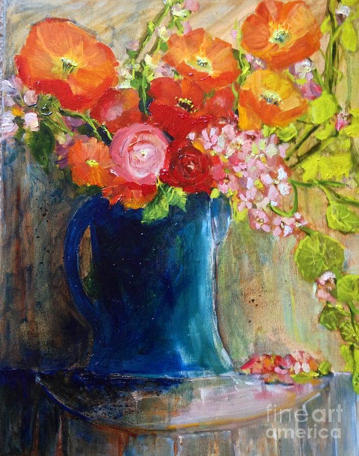 The Blue Jug Painting by Sherry Harradence