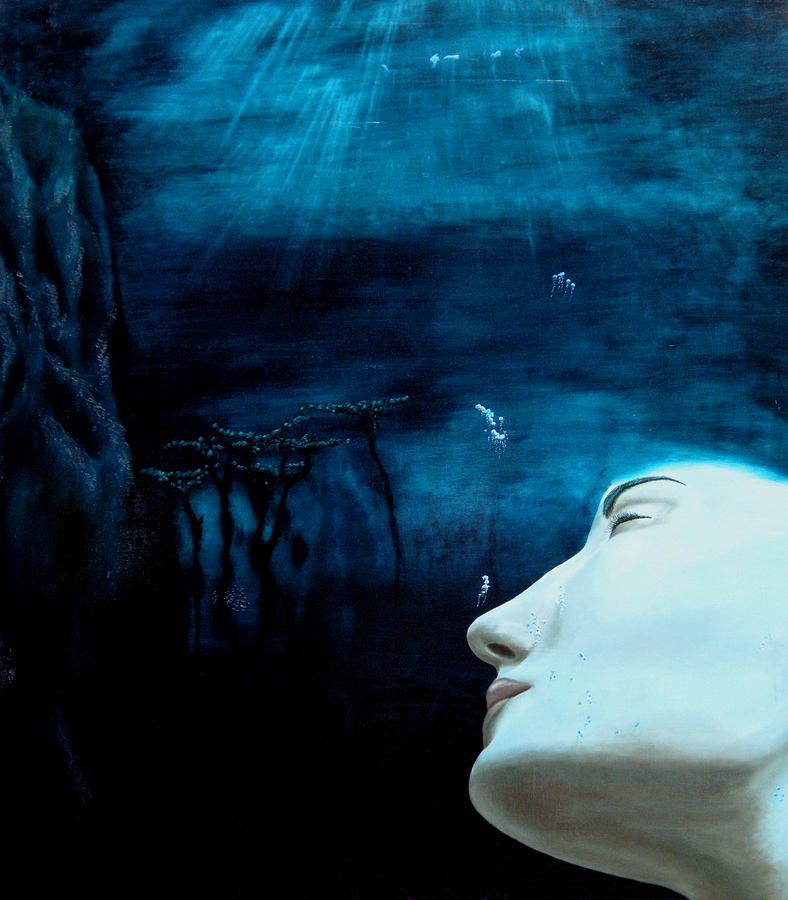 The Blue Lady Dreaming Painting by Ivan Rijhoff