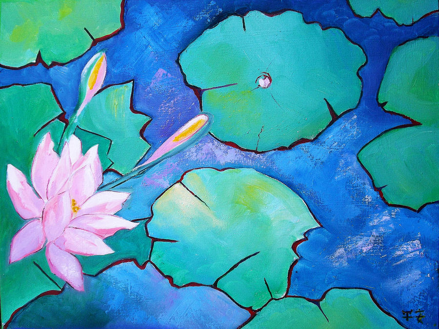 The Blue Lagoon Painting by Gloria Dietz-Kiebron