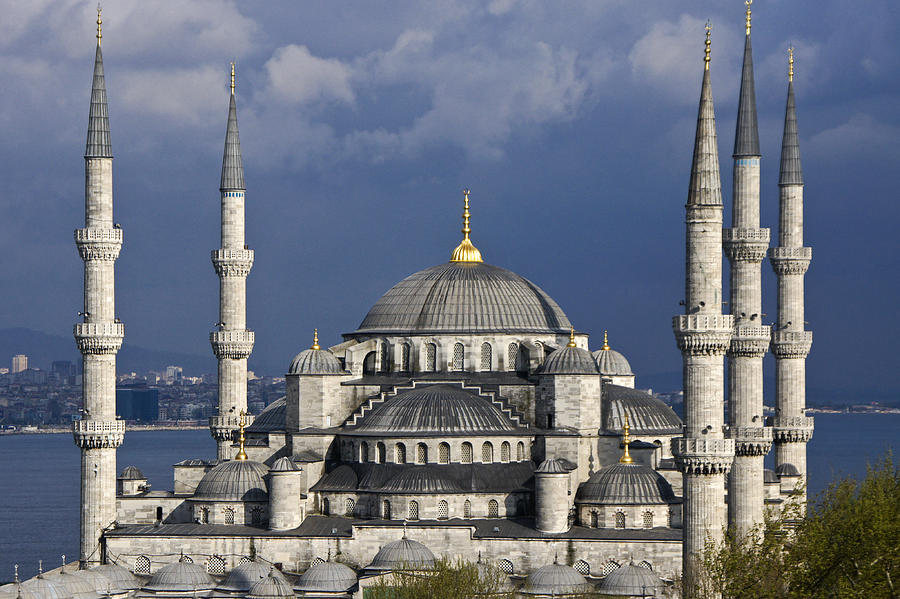 Turkey Photograph - The Blue Mosque in Istanbul by Michele Burgess