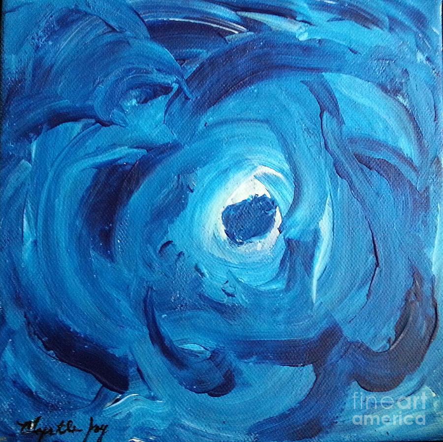 The Blue Rose Abstract Painting by Myrtle Joy