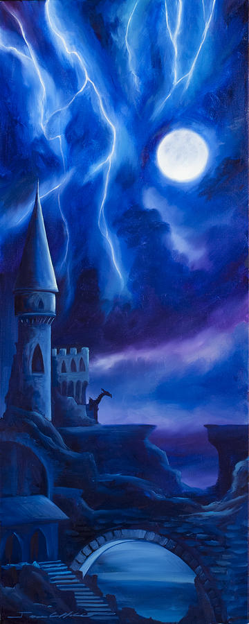 The Blue Tower Painting by James Hill