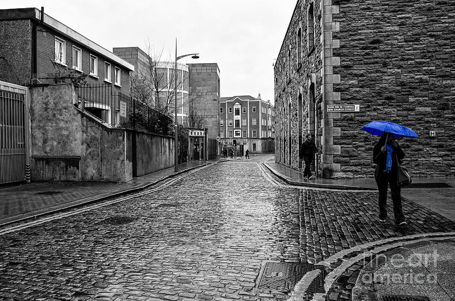 The Blue Umbrella - SC Photograph by Mary Carol Story