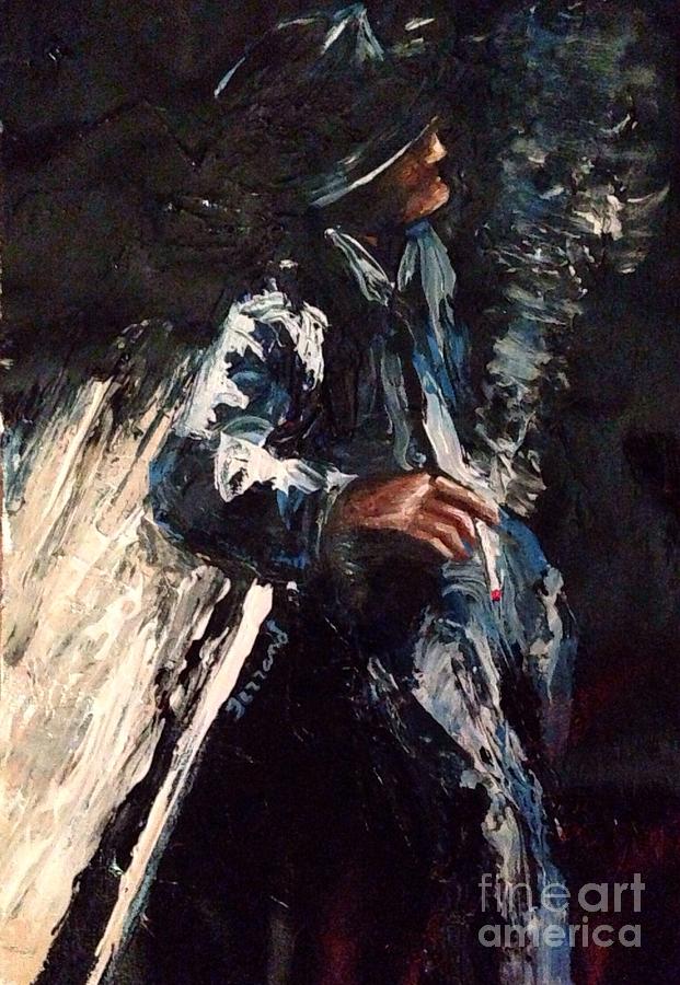 The Blues Painting by Karen  Ferrand Carroll